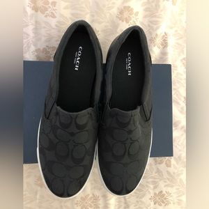 New without tags or box - Coach Slip-ons - Black size 8.5M